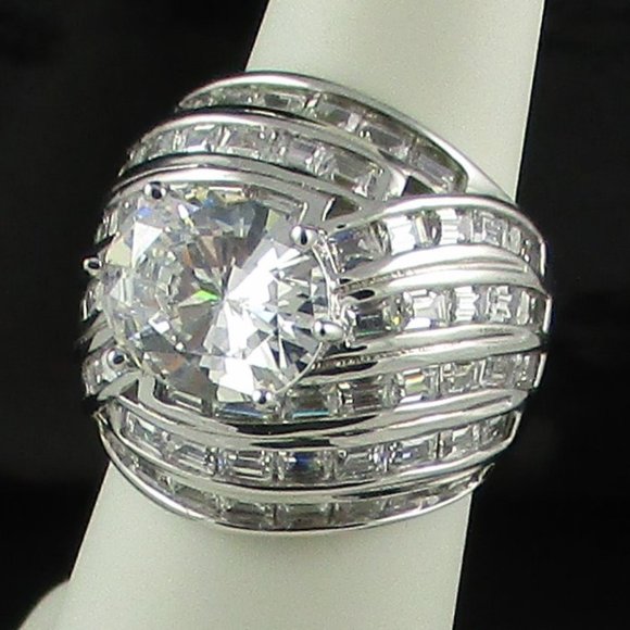 Jean Dousset 7.36ct Crisscross Dome Ring - Picture 3 of 8